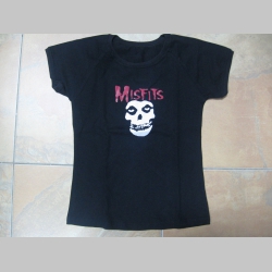 Misfits, čierne dámske tričko 100%bavlna 